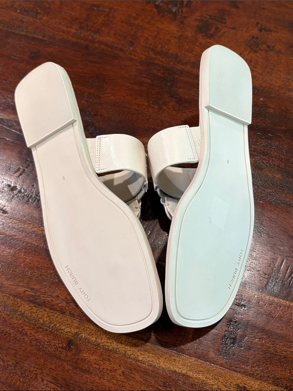 Tory Burch White Leather Georgia Sandals size 8 - Picture 7 of 9